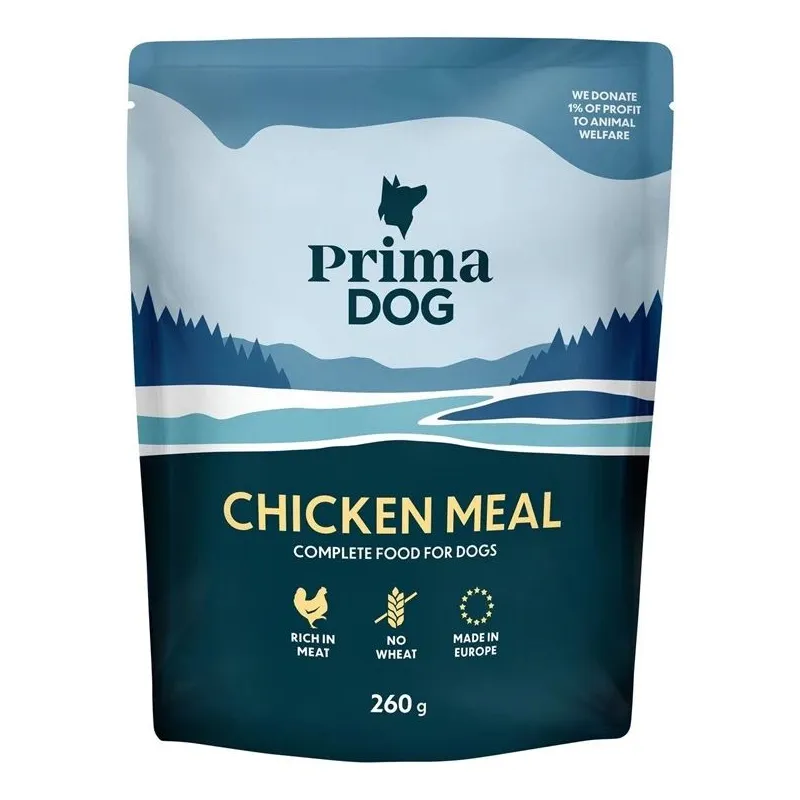 Mitrā barība ,konservi, suņiem Prima Chicken Meal. 0.26 kg