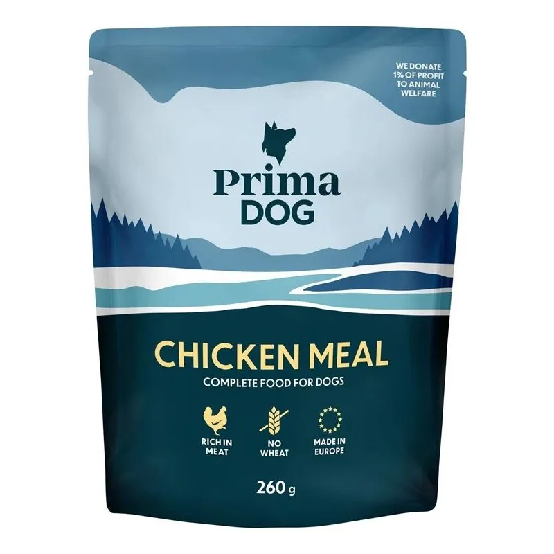 Mitrā barība ,konservi, suņiem Prima Chicken Meal. 0.26 kg