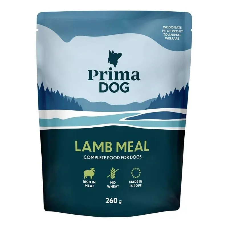 Mitrā barība ,konservi, suņiem PRIMADOG. jēra gaļa. 0.26 kg