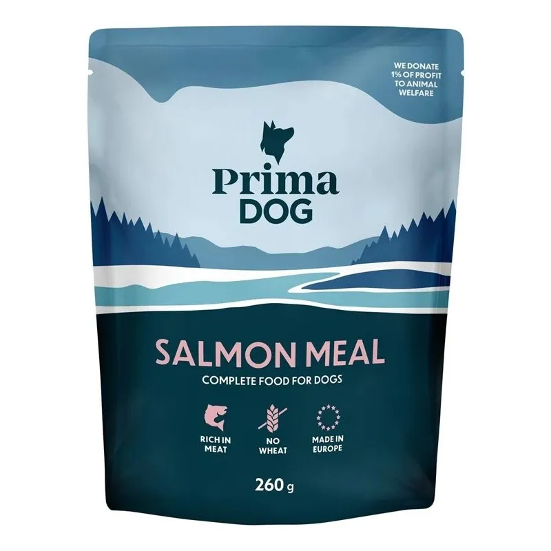 Mitrā barība ,konservi, suņiem PRIMADOG. lasis. 0.26 kg