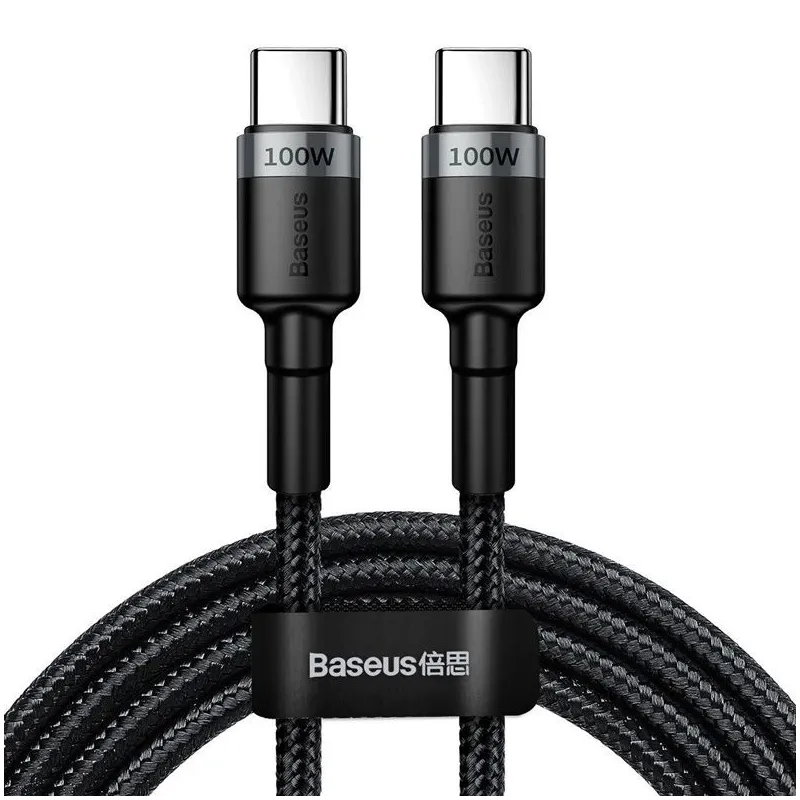 Vads BASEUS USB Type C M. USB Type C M. 2m. melns