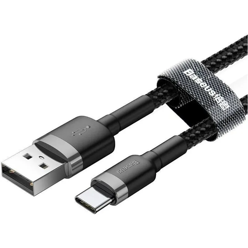 Vads BASEUS USB TypeA M. USB TypeC M. 1m melns CATKLF-BG1