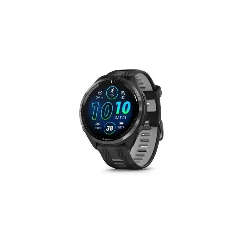 Viedais pulkstenis Garmin Forerunner 965. melna