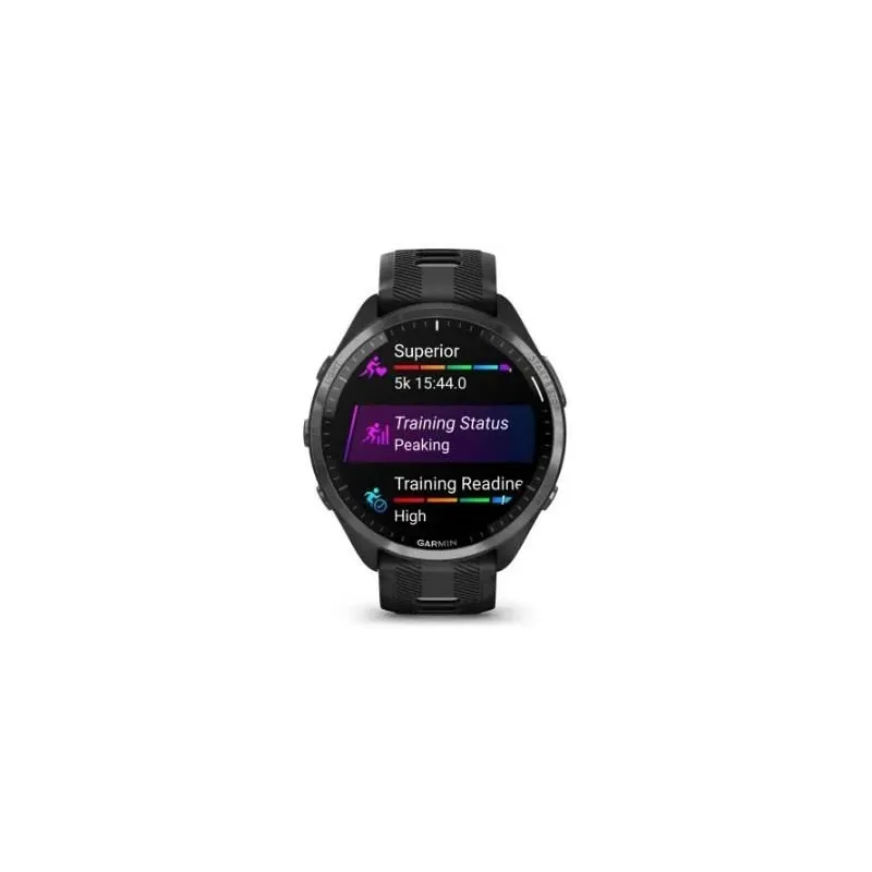 Viedais pulkstenis Garmin Forerunner 965. melna