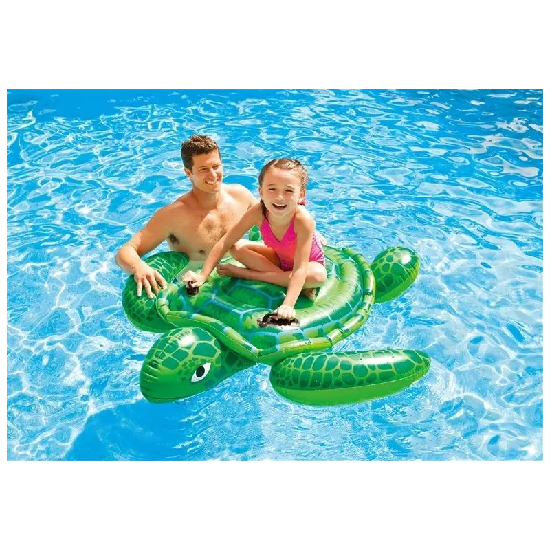 Piepūšamais plosts Intex Turtle. zaļa. 150 cm x 127 cm