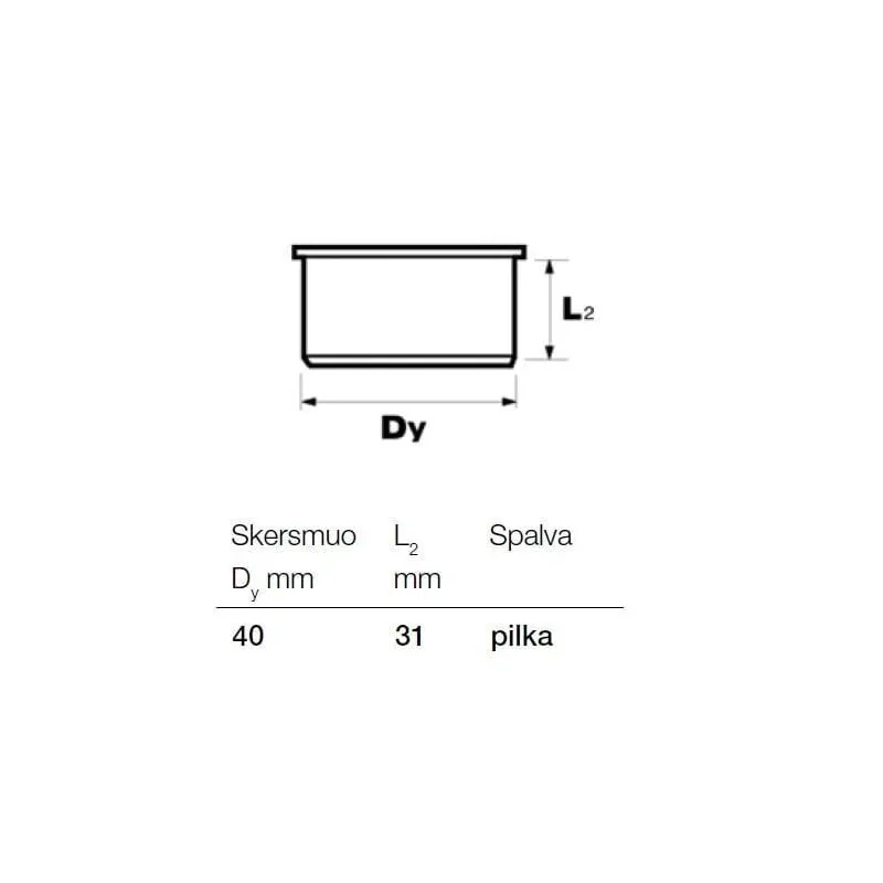 Korķis iekšējais D40 PP ,Wavin,