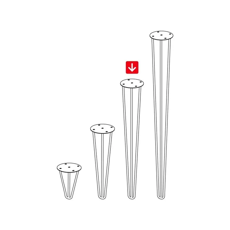 Kājiņa Rei D8 x 710 mm. melna