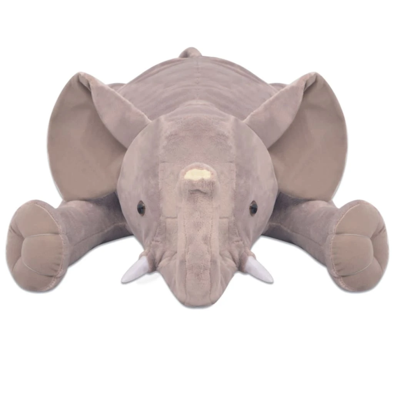 vidaXL rotaļu zilonis, XXL, plīšs, 95 cm