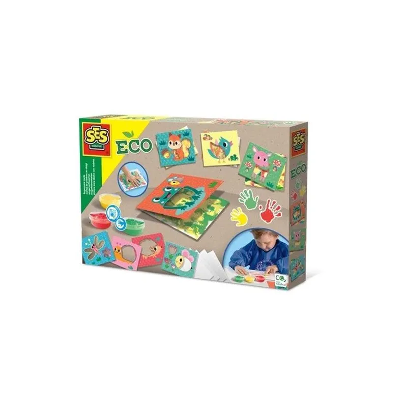 Radošais komplekts SES Creative Eco Fingerpaint Cards 24925