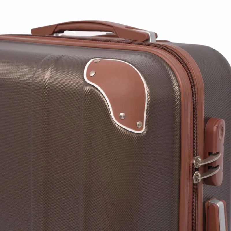 vidaXL koferi ar riteņiem, 4 gab., kafijas krāsā