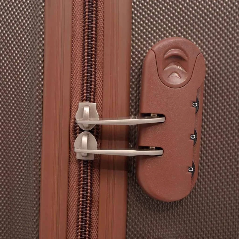 vidaXL koferi ar riteņiem, 4 gab., kafijas krāsā