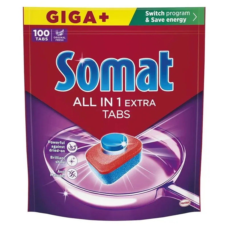 Tabletes trauku mazgājamajai mašīnai Somat Extra. 100 gab.