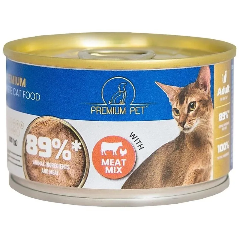 Mitrā kaķu barība. gaļa. 0.1kg