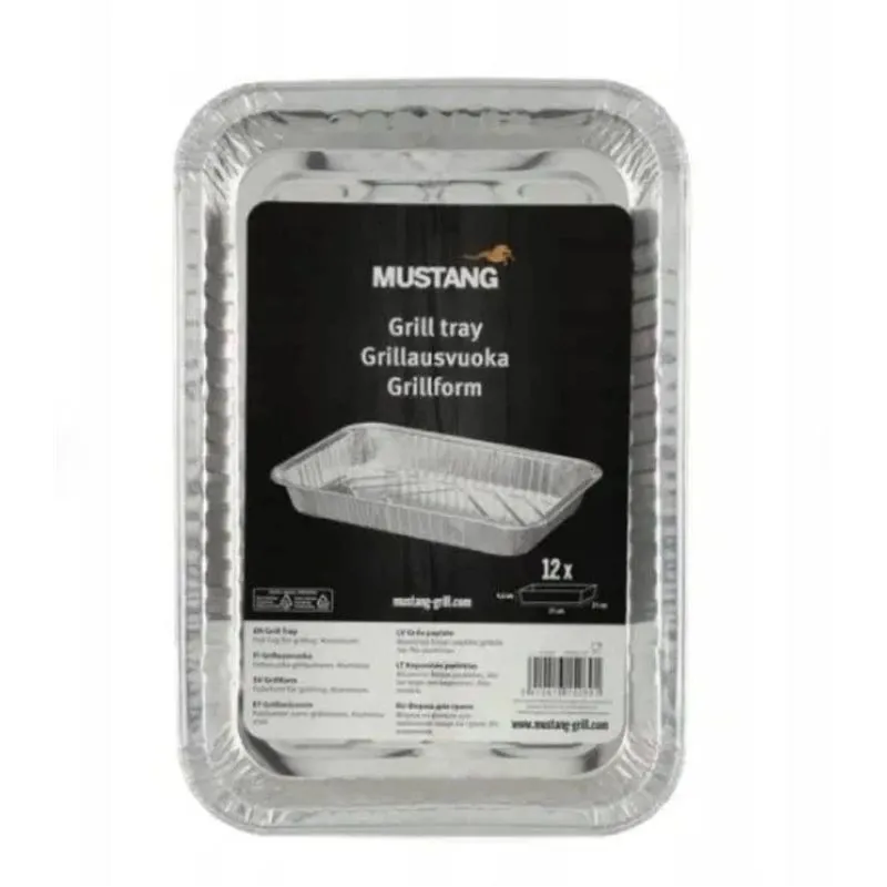 PAPLĀTE GRILAM MUSTANG FOIL 31 cm x 21 cm 12gab.