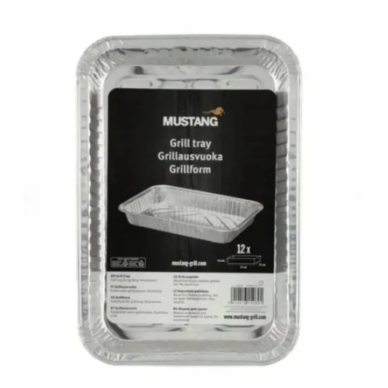 PAPLĀTE GRILAM MUSTANG FOIL 31 cm x 21 cm 12gab.