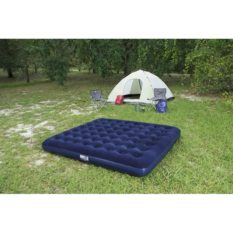 Pripučiamas čiužinys Bestway 67004, mėlyna sp., 203 cm x 183 cm x 22 cm