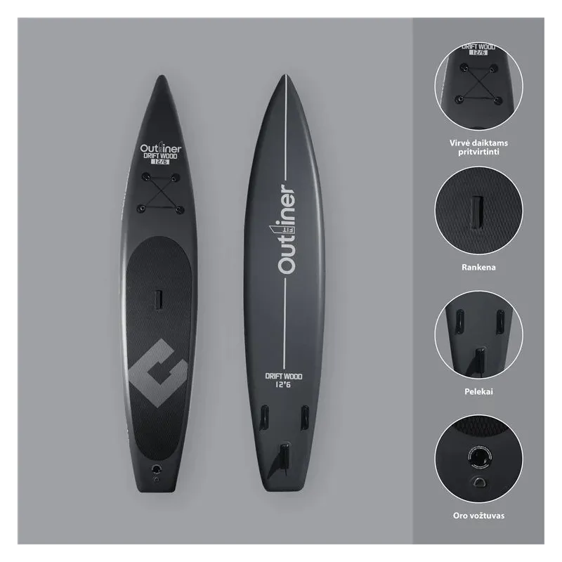 SUP dēlis Outliner Driftwood Racer. 3860 mm