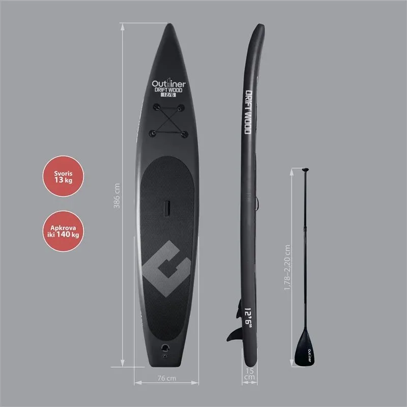 SUP dēlis Outliner Driftwood Racer. 3860 mm