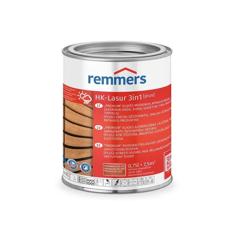 Impregnantas hk-lasur raudonmedis rc-565 0.75l