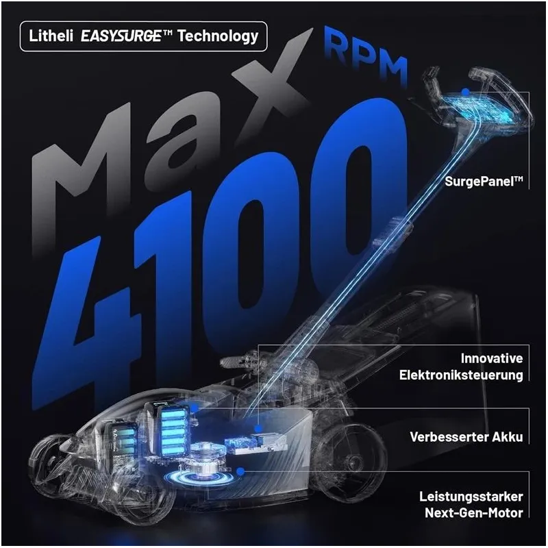 Akumulatora zāles pļāvējs Litheli U20LM01-0U220. 43cm