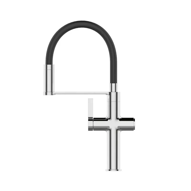 Izlietņu jaucējkrāns Invena Perisa, melna-hroma