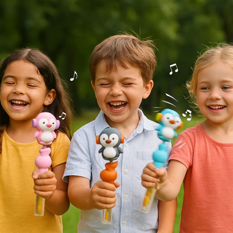 Koala Games G2661 Penguin Bubble Blower With Musical Cap ,Random Color,