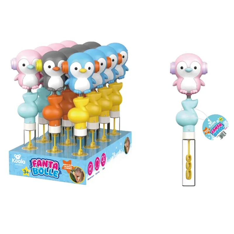 Koala Games G2661 Penguin Bubble Blower With Musical Cap ,Random Color,