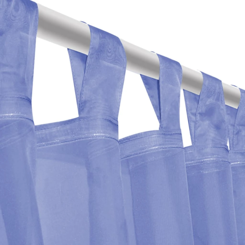 vidaXL plānie aizkari, 2 gab., 140x225 cm, koši zili