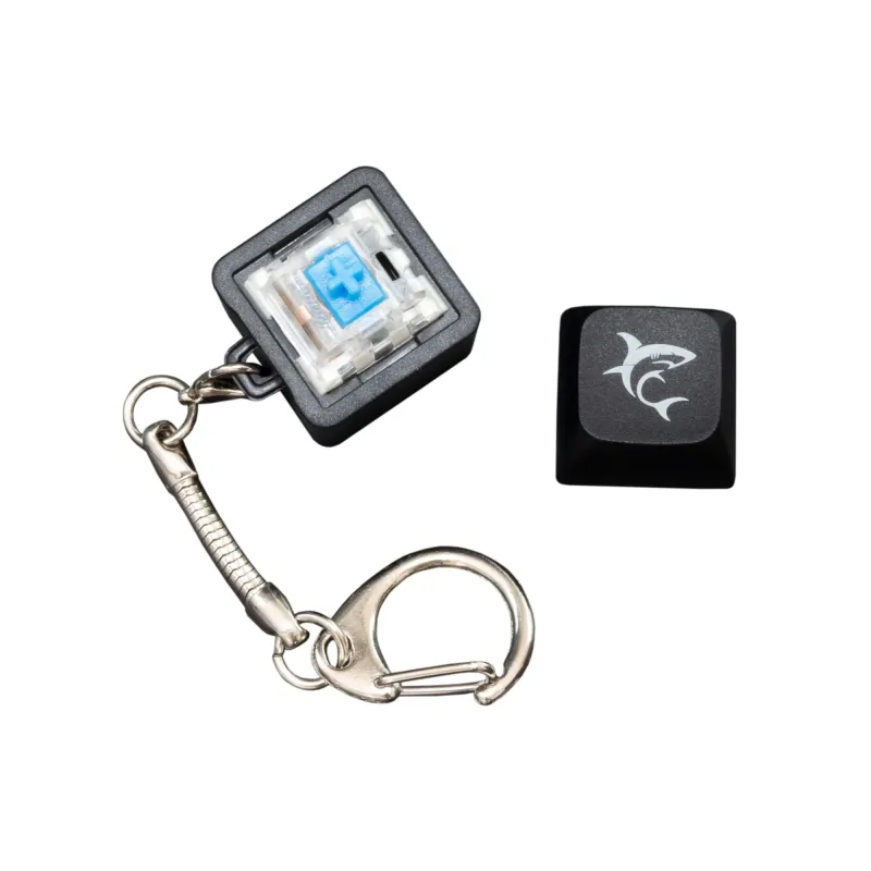 White Shark KEYCHAIN Promo Black Mechanical Switches