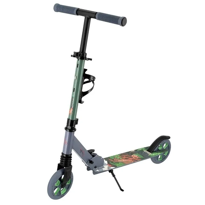 Bērnu skūteris Spokey Rizz. zaļa krās.-pelēka krās.