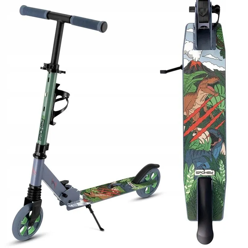 Bērnu skūteris Spokey Rizz. zaļa krās.-pelēka krās.
