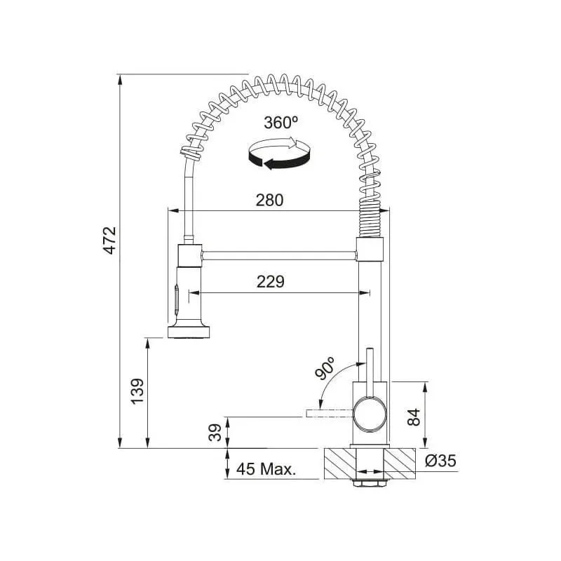 Virtuves jaucējkrāns Franke Pola. hroma krāsā