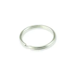 Wire key ring 20 nickel plat- 5pcs