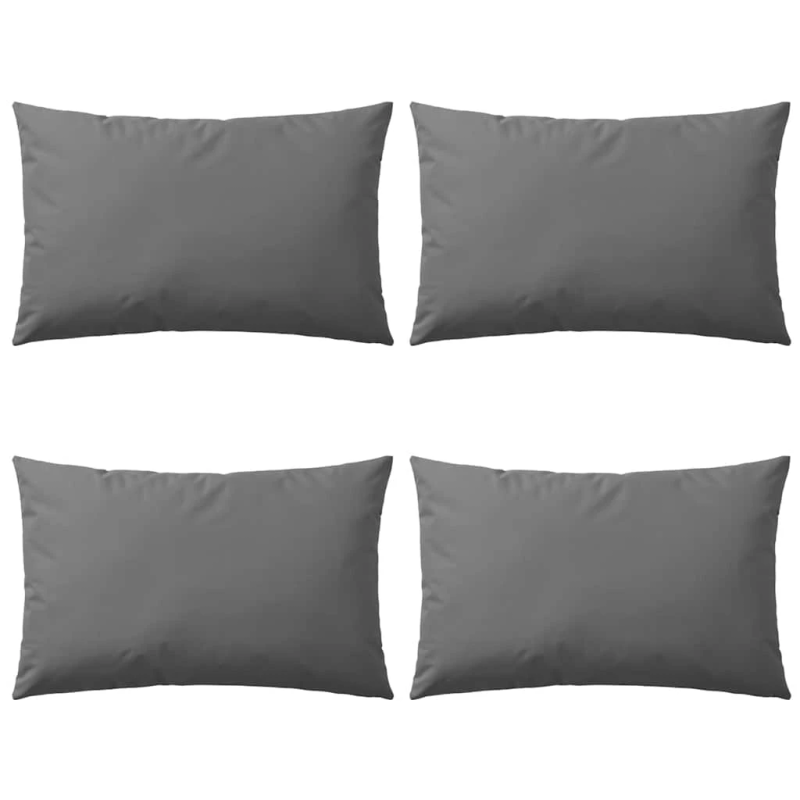 vidaXL dārza mēbeļu spilveni, 4 gab. 60x40 cm, pelēki