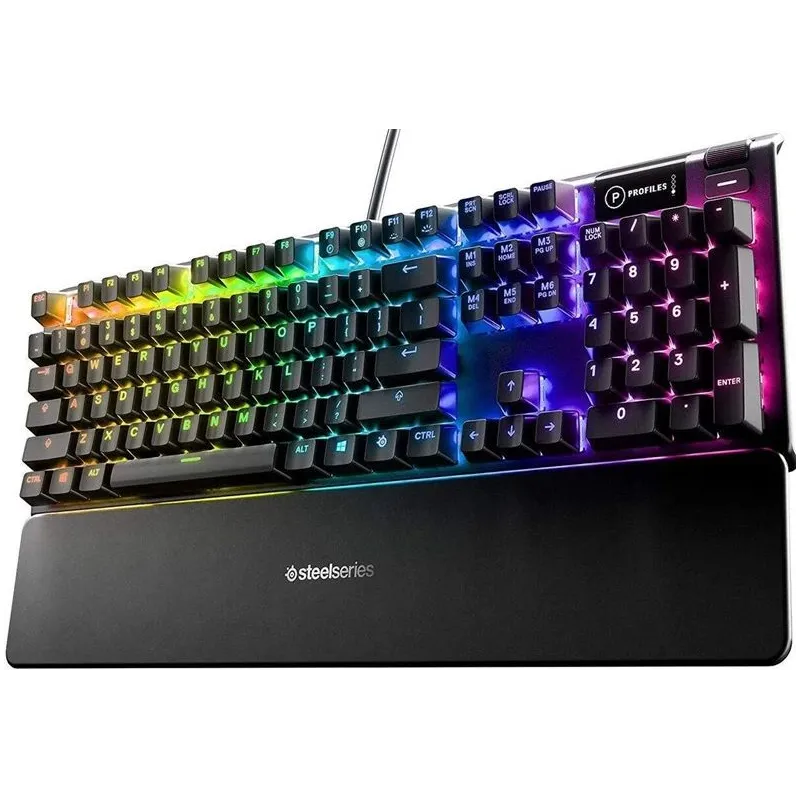 Klaviatūra Steelseries Apex 5 Hybrid Blue. angļu ,US,. melna