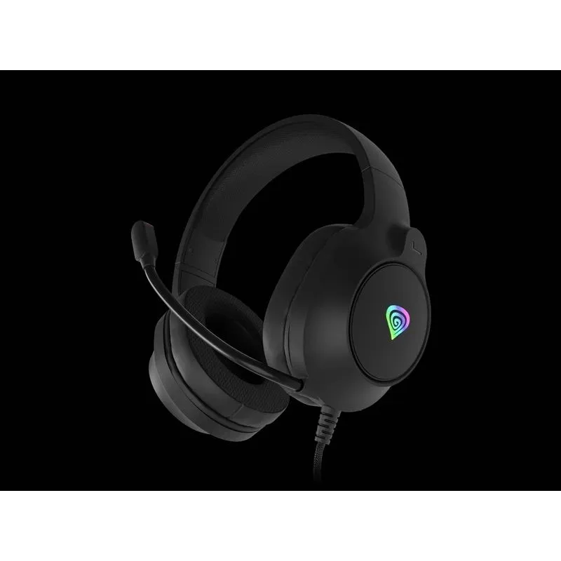 Spēļu austiņas genesis neon 213 rgb melnas