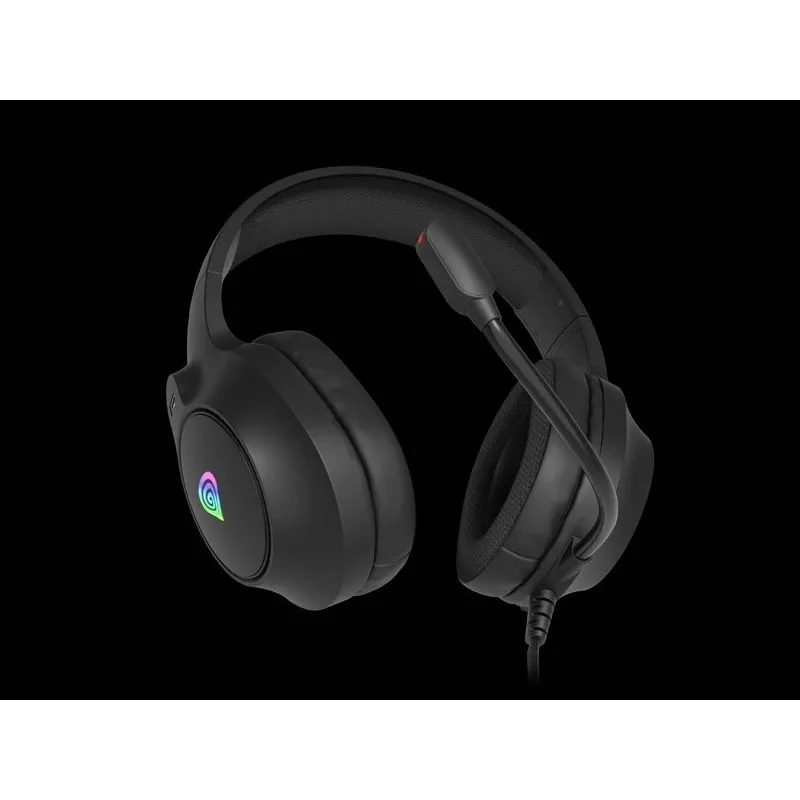 Spēļu austiņas genesis neon 213 rgb melnas