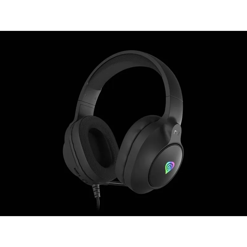 Spēļu austiņas genesis neon 213 rgb melnas