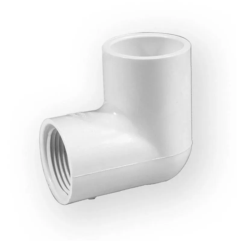 Elkoņa savienojums 406-005, PVC-U, 1-2 iekšējā vītne-līmējams iekšējais
