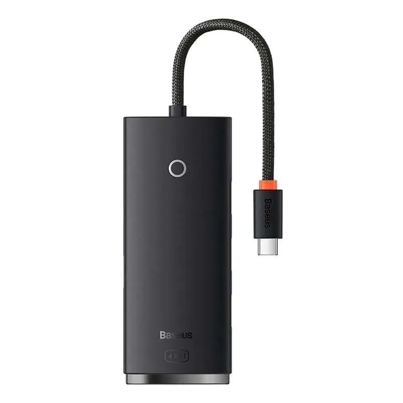 USB sadalītājs Baseus USB-C male. 4 x USB-USB-C female.juoda