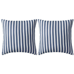 vidaXL dārza mēbeļu spilveni, 2 gab., 45x45 cm, svītraini, tumši zili