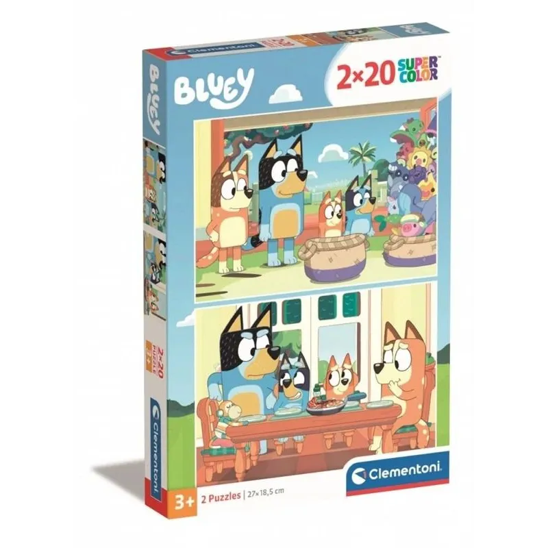 Puzle Clementoni Bluey. 18.5 cm x 27 cm. 40 gab.