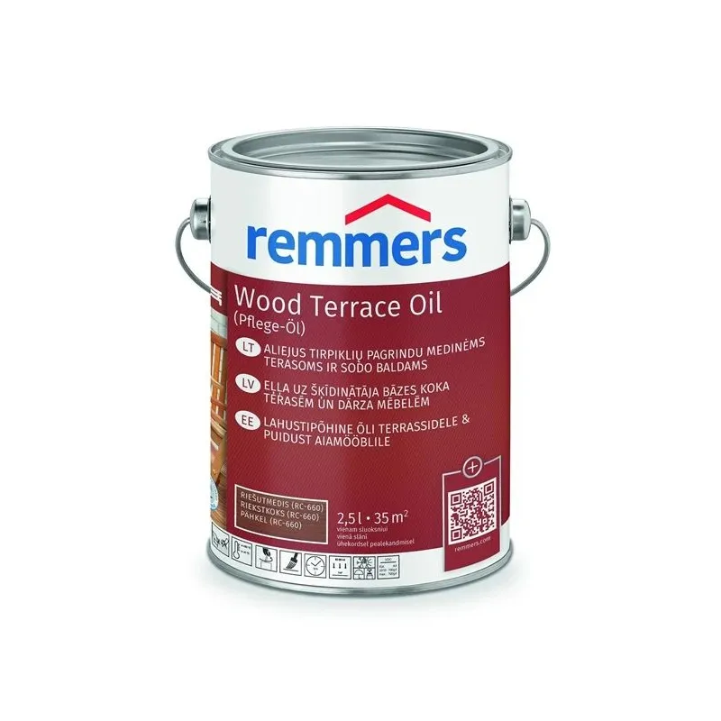 Eļļa Remmers Teras PFLEGE valriekstu krāsa 2.5 l
