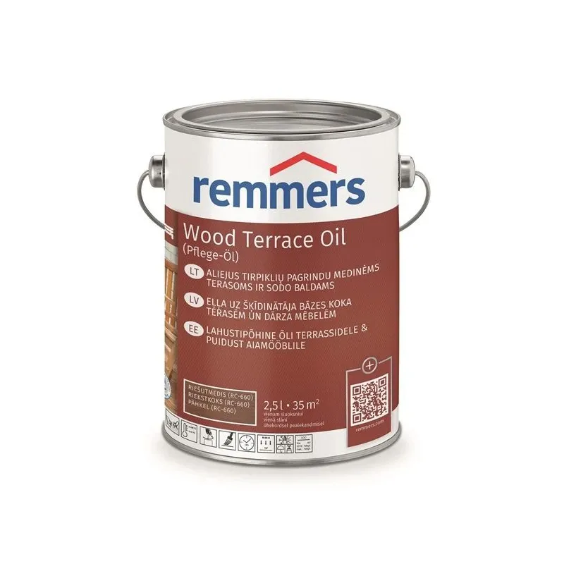 Eļļa Remmers Teras PFLEGE valriekstu krāsa 2.5 l