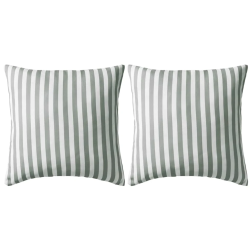 vidaXL dārza mēbeļu spilveni, 2 gab., 45x45 cm, svītraini, pelēki