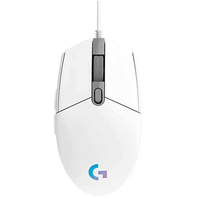 Vadu spēļu pele Logitech G102 Lightsync. balta
