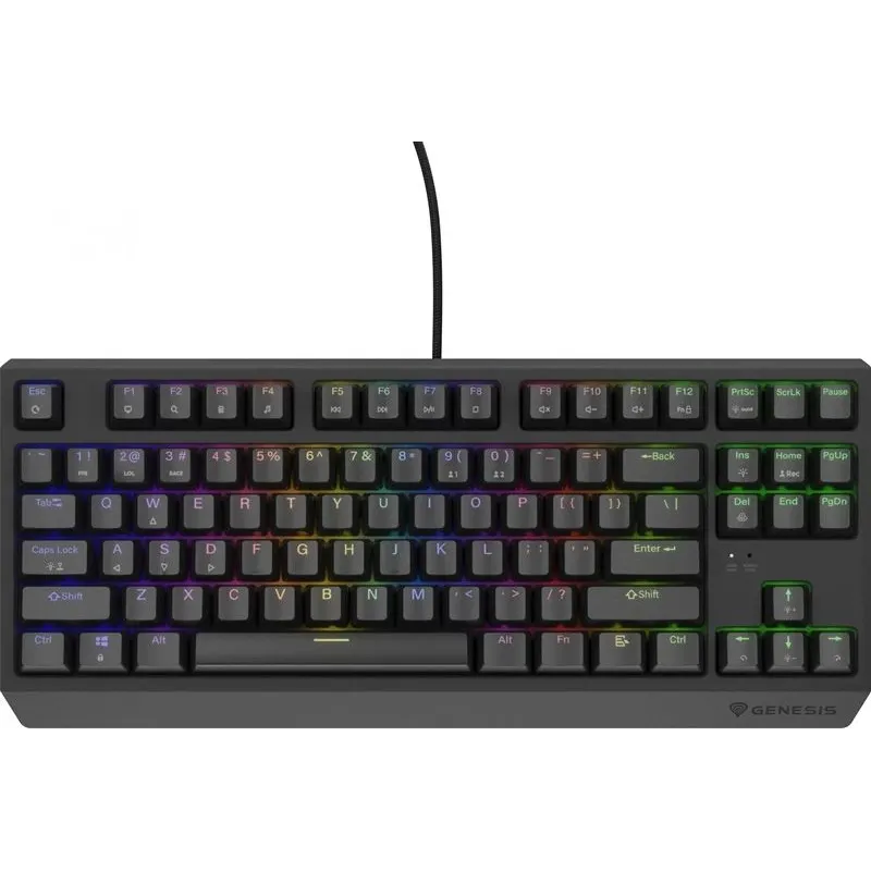 Klaviatūra Genesis Thor 230 TKL Outemu Brown. melna