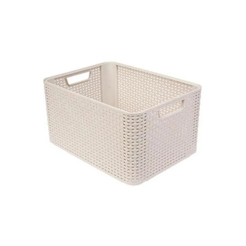 Curver Style uzglabāšanas kaste L, krēmkrāsa, 43,6×32,6×23 cm ,≈30 L,