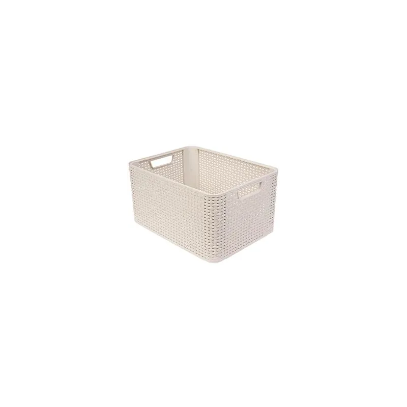 Curver Style uzglabāšanas kaste L, krēmkrāsa, 43,6×32,6×23 cm ,≈30 L,