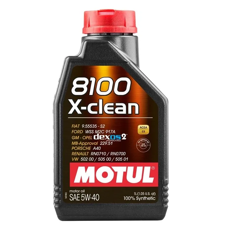 Automobiļu motoreļļa motul 8100xclean 1l